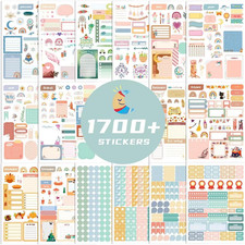1700 Planner Stickers - 24 Calendar Stickers per Pack for Women to Add Colou...