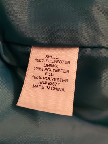 St John's Bay Womens Puffer Vest Jacket Coat Size XL X Large Saxony Blue NEW - Picture 3 of 5