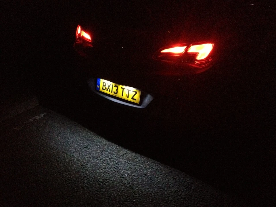 Vauxhall Astra J Inc GTC VXR MATRÍCULA UNIDADES LED CANBUS LIBRE DE ERRORES Foto 2 de 2