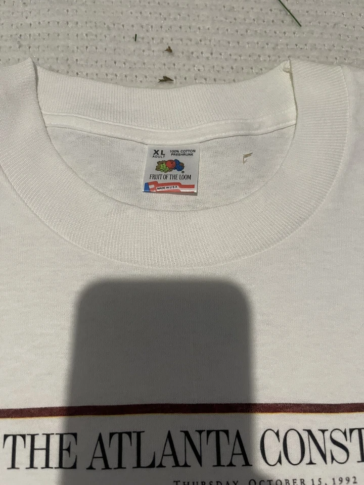 MUY RARO. Vintage 1992 AJC portada de la camiseta Sid Bream “The Slide”. Foto 3 de 3