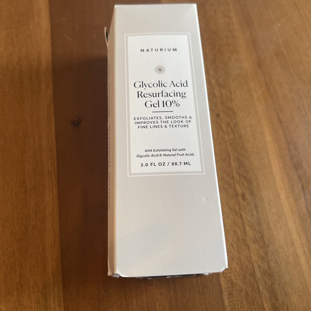 Naturium Glycolic Acid Resurfacing Gel 10% 3oz Vegan Gluten Free Open Box