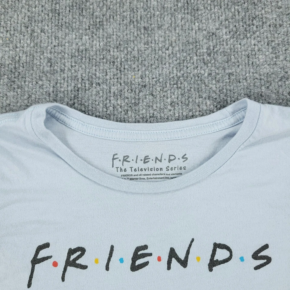 Friends Shirt Girl's XL Blue TV Series Logo Graphic Tee Round Neck Long Sleeve - Image 3 of 4