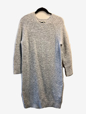 UNIQLO  Women Light Grey Crew Neck Bouchle Sweater dress M