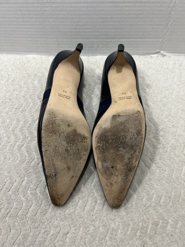 Silvia Fiorentina Women’s Size 9M Navy Blue Leather Pump Heel Dress Shoes. - Picture 11 of 15