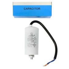 Motor Run Capacitor 20uF/450V GRD with Cable Cylinder Universal  40x98mm