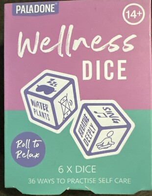 Wellness Dice 36 Ways To Practice Self Care Roll To Relax Game Age 14+
