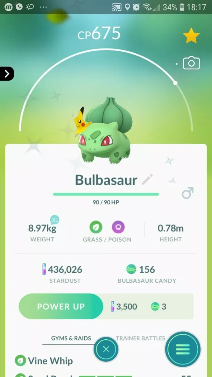 Shiny Bulbasaur (pikachu) 