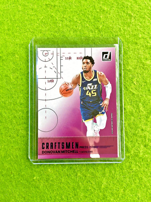 Donovan Mitchell PURPLE PRESS PROOF CARD  JERSEY #45 JAZZ  2022 DONOVAN MITCHELL