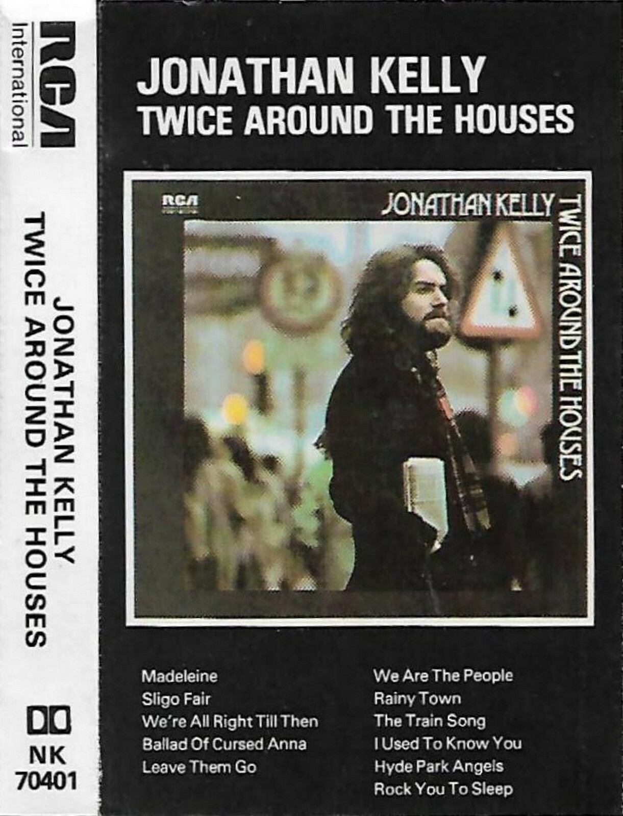 Jonathan Kelly ‎Twice Around The Houses CASSETTE ALBUM ROCK Folk Rock