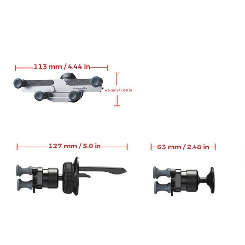 Car Phone Holder Cradle 360 Rotating Universal Air Vent Mount Bracket for Mobile - Photo 6 sur 17