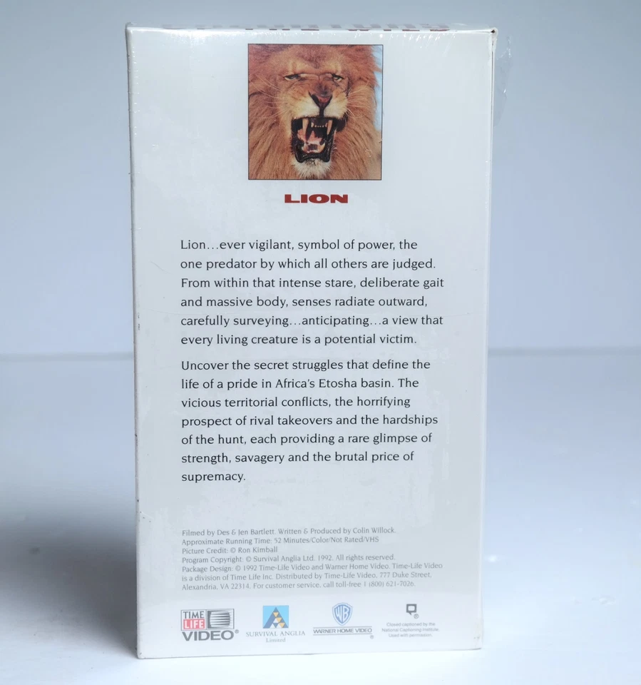 PREDATORS OF THE WILD-LION-VHS *SEALED* - Image 2 of 2