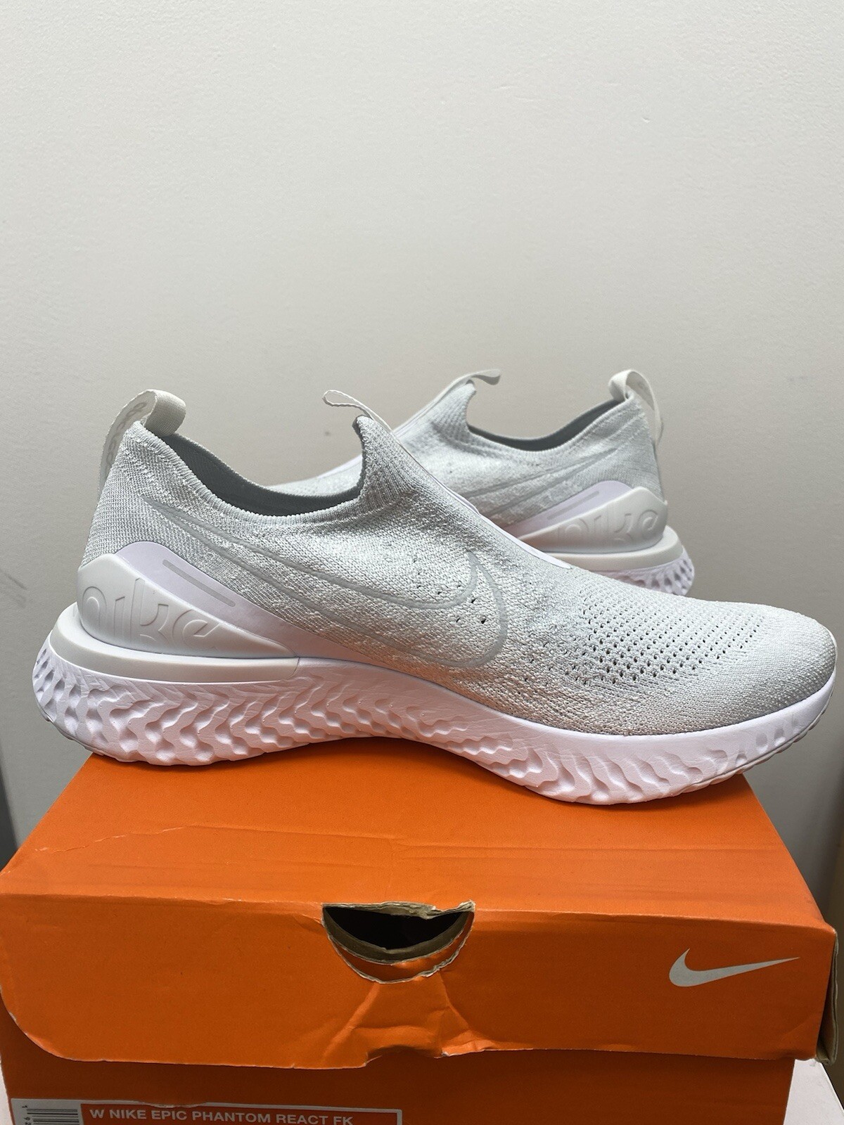 Nike Epic Phantom React Flyknit White Pure Platinum W BV0415-100 UK 8.5, EU 43 image 10