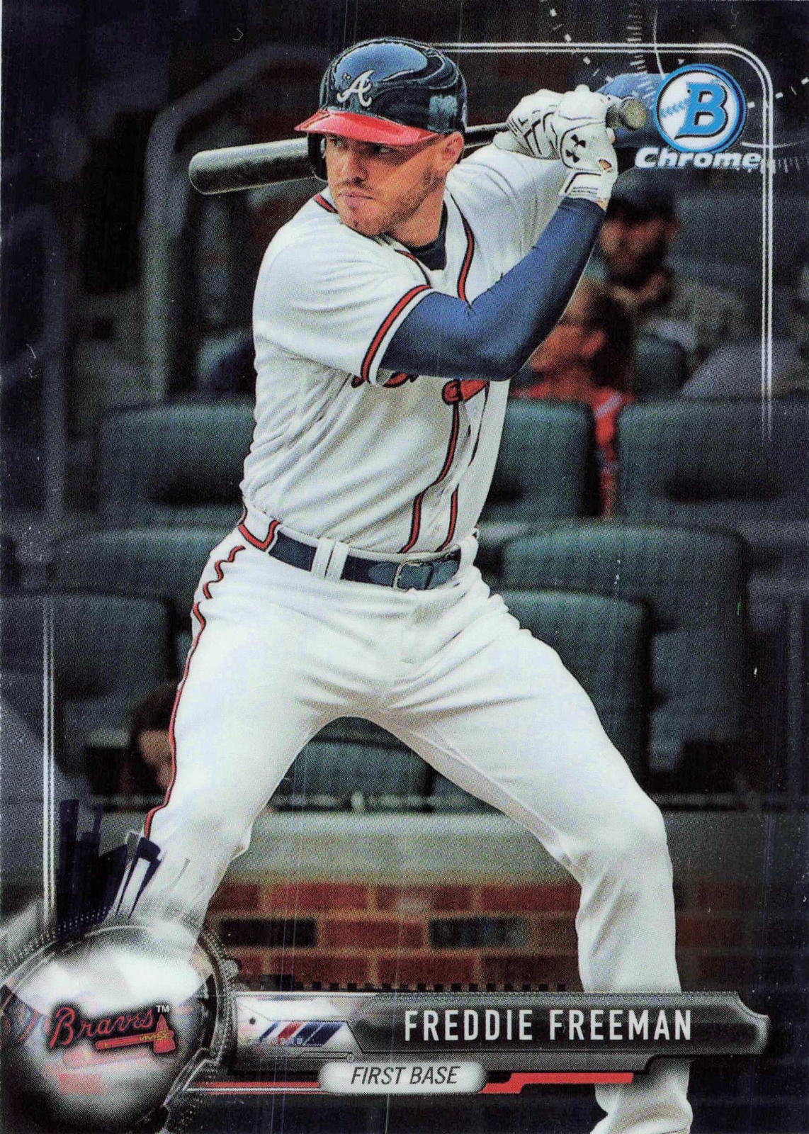 2017 Bowman Chrome #89 Freddie Freeman Braves Base HOF