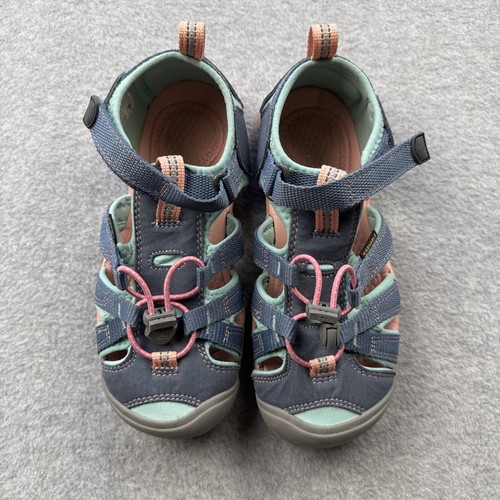 Keen Seacamp II CNX Youth Size 2 Sandals Outdoor Water Hiking Shoes Orange Teal - Picture 2 of 7
