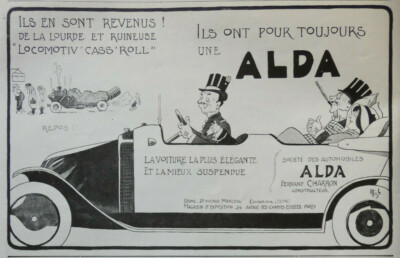  PRESSEWERBUNG 1914 ALDA DAS ELEGANTESTE AUTO -- FERNAND CHARRON