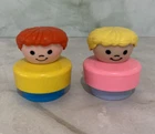 Fisher Price Little People Figures Chunky Vintage Figure Girl Girls 90s Toy Set