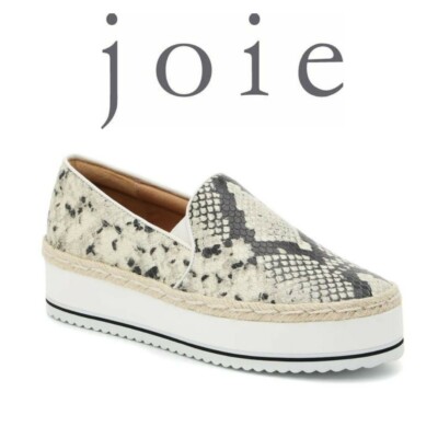 Joie $278 NIB Huxley Snakeskin Leather Platform Slip On