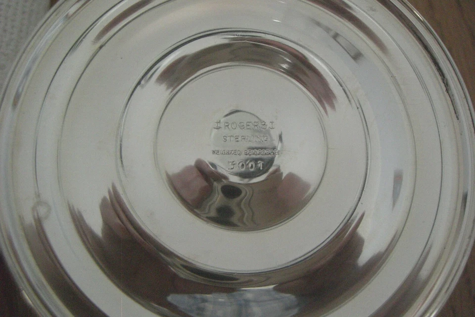 2 lámparas ROGERS ESTERLINA Y CRISTAL PONDERADAS 10" HURACANES, CHIMENEA GRABADA, AÑOS 40 Foto 4 de 4