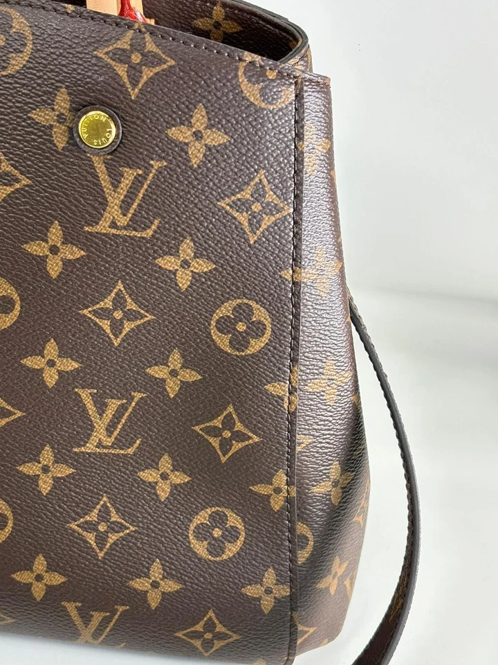 Auténtico bolso de hombro Louis Vuitton Montaigne MM monograma de lona Foto 3 de 4