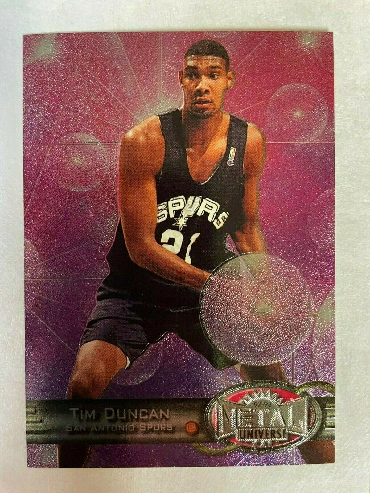 1997/98 Tim Duncan FLEER METAL UNIVERSE ROOKIE CARD #66 NMMT/MT