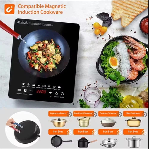 Electric Induction Hob Portable Digital Touch Single Cooker Hot Plate Tool 2200W - Bild 9 von 12