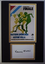 Kenny Swain Signed Autograph A4 photo display Aston Villa 1982 European Cup COA