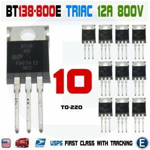 10PCS BT139-800E BT139 16A 800V Triac transistor TO-220 USA