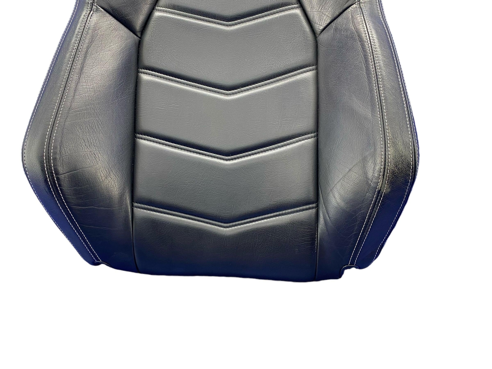 2013-2019 MASERATI GRANTURISMO FRONT LEFT UPPER SEAT CUSHION BLACK LEATHER *WEAR