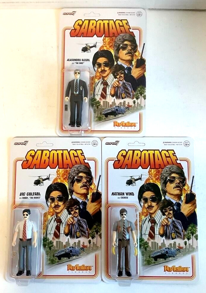 3-PK Super7 Beastie Boys Sabotage ALASONDRO NATHAN & VIC 3.75" ReAction Figures