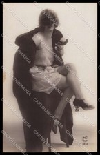 French Risque Woman PC Paris 1214 Stocking Original RPPC postcard ZG5408