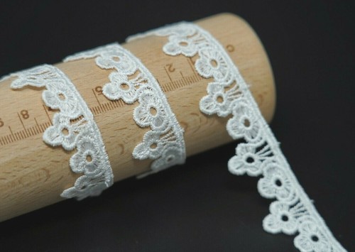 2 M Fine Edging White Guipure Lace Trim For Sewing Embellishment Craft/ Decor - Picture 16 of 36
