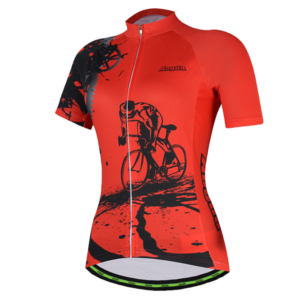 Pink / Red Women's Bike Bicycle Shirt Jersey Reflective Cycling Jersey