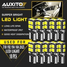 AUXITO T10 LED License Plate Bright 168 2825 194 Light Bulbs 6500K White Super