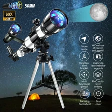 Professional Astronomical Telescope with High Tripod Lunar Mirror HD Viewing US