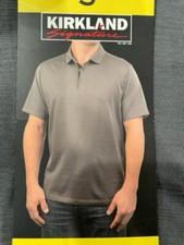 KIRKLAND SIGNATURE MEN'S POLO SHIRT GRAY SMALL NWT