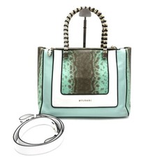 Borsa a tracolla BVLGARI Serpenti Handbag Bule Green