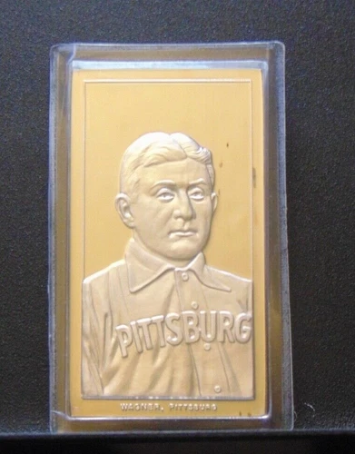 HONUS WAGNER PIRATES BASEBALL CARD T-206 8 OZT 999 SILVER DANBURY MINT #3303