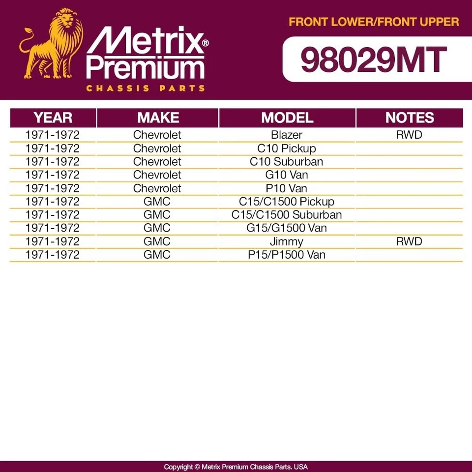 Rótulas delanteras superiores e inferiores para Chevy C10 Blazer tracción trasera GMC Jimmy tracción trasera C15 C1500 Foto 2 de 4