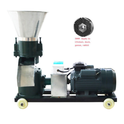 TECHTONGDA 5mm Farm Household Animal Chicken Duck Feed Pellet Mill Machine 220V