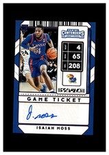 2020-21 Panini Contenders Draft Picks Game Ticket Red Autograph Isaiah Moss RC