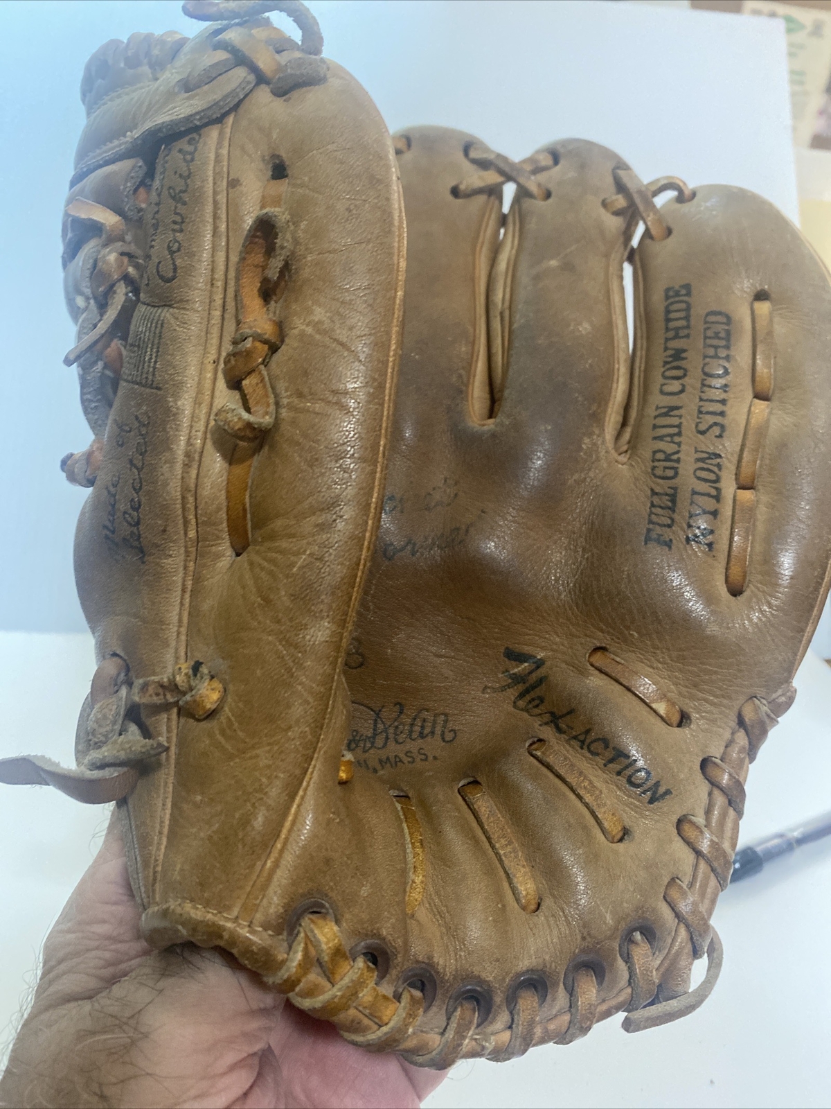Vintage STALL & DEAN 8058 Baseball glove adult Professional Model Used