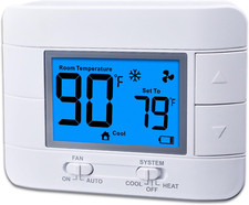 Non Programmable Thermostat for Home - Single Stage 1H/1C, with Room Temperature