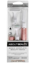 New  About Face Beauty Sonic Complete Beauty-Wand Facial Razor & Exfoliator