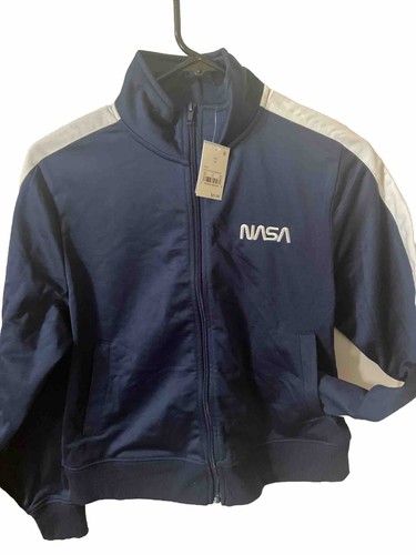 NUEVA Chaqueta de Rendimiento con Cremallera Completa con Logo de la NASA Unisex XS Azul Marino Nueva con Etiquetas - Imagen 1 de 12