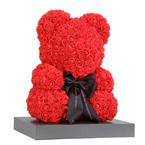 Mariage ours en peluche rose avec boîte pour femmes petite amie Saint-Valentin cadeaux d'anniversaire - Photo 1 sur 10