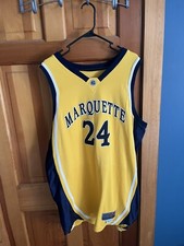 Marquette Basketball Team Issued Nike Jersey #24 Size 48 +4 Golden Eagles