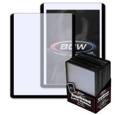 25 BCW 3 x 4 Topload Baseball Trading Card Holders BLACK Border hard protectors