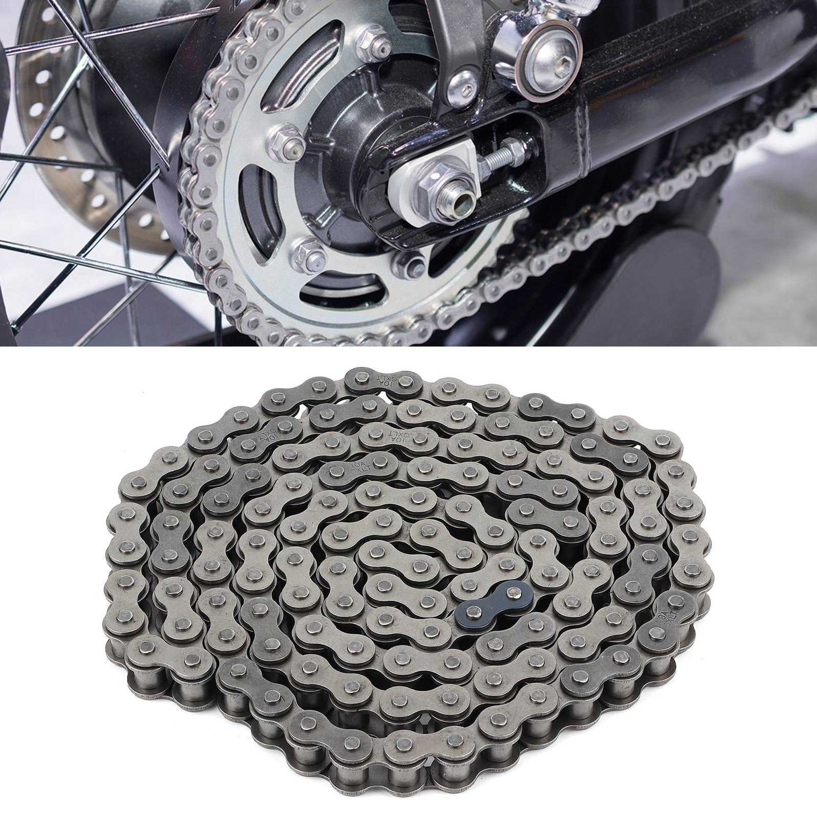 Husqvarna 350 Chain 530 Pitch Drive Chain With Joiner Link - 128 Links, Fits 200cc-250cc Pit Bikes, ATVs, Dirt Bikes &amp; Buggies Chain For Go Kart