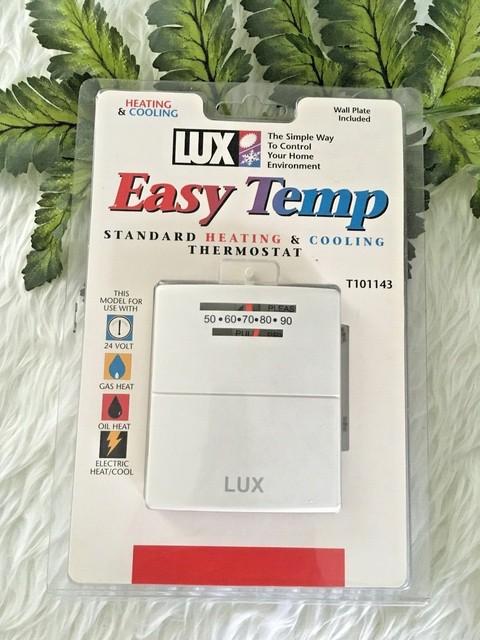 Lux Thermostat Electric Gas Oil Easy Temp Decorative Wall Plate