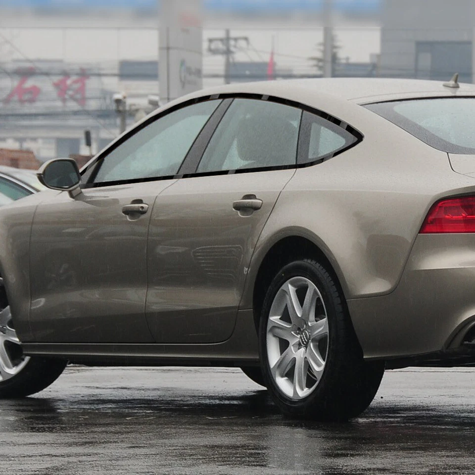 Chrome Delete Blackout Overlay For Audi A7 4GB 2010-2017 sedan Window Trim  Foto 2 de 4